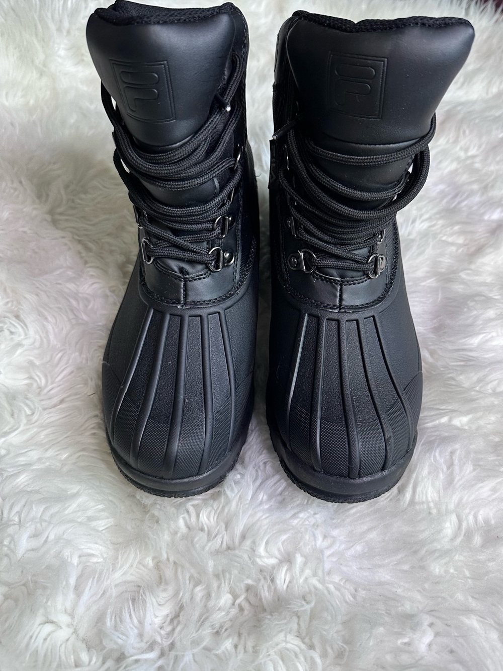 FILA Waterproof Women’s Black Winter Lace-Up Duck Boots
